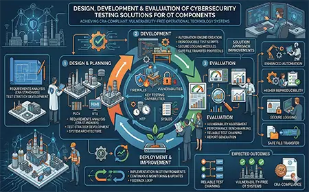 Design, Development and Evaluation of Cybersecurity Testing Solutions for Operational Technology Components