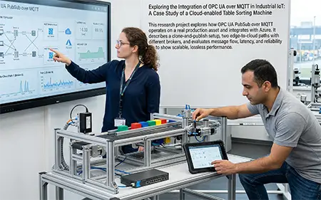 Exploring the Integration of OPC UA over MQTT in Industrial IoT: A Case Study of a Cloud-enabled Table Sorting Machine